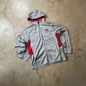 Colosseum Arkansas Razorbacks 1/4 Zip Pullover Gray Red Mens Size Large